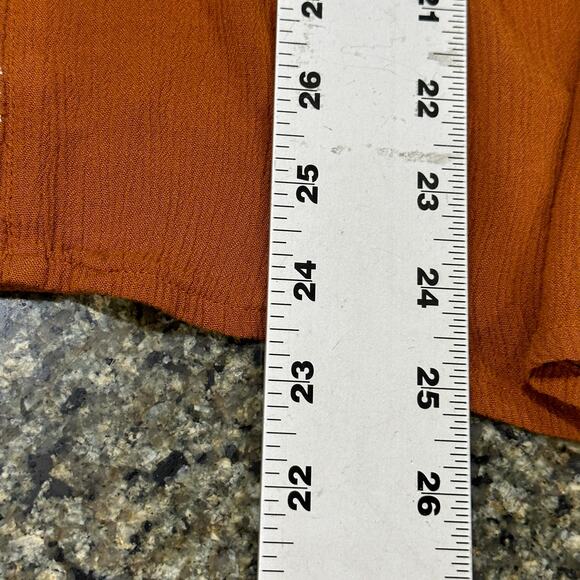 Susan Graver Womens Tunic Top Plus 2X Petite Brown Boho Long Sleeve Bohemian - Picture 6 of 7